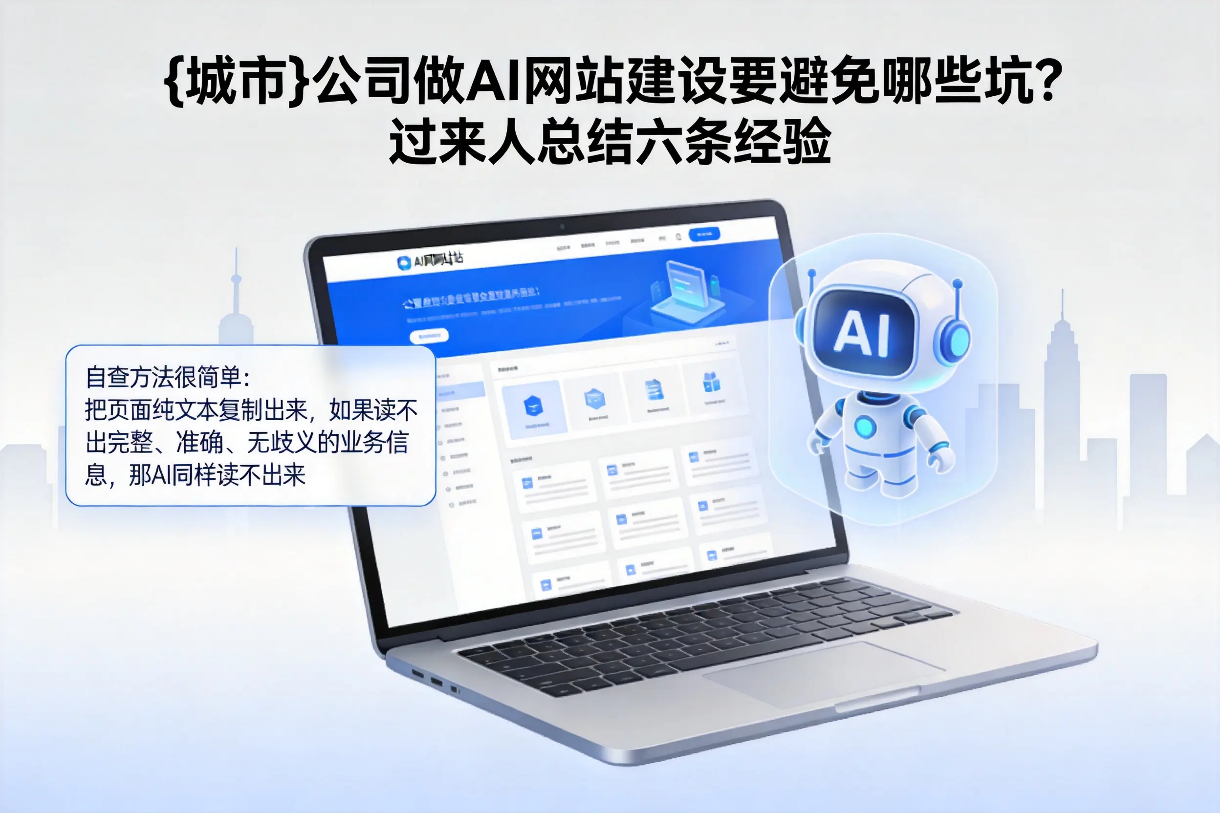 衢州公司做AI网站建设要避免哪些坑?过来人总结六条经验