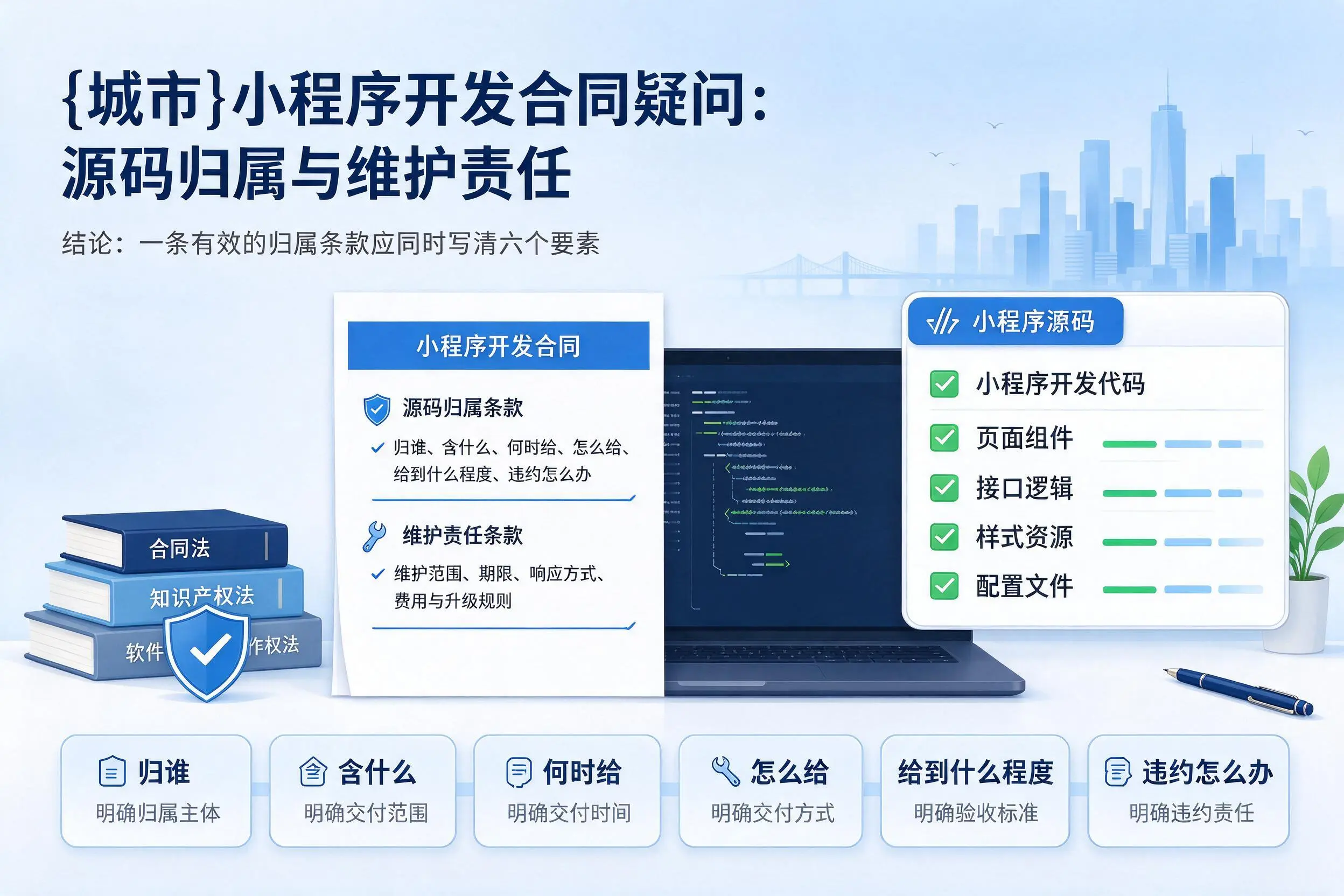 衢州小程序开发合同疑问:源码归属与维护责任
