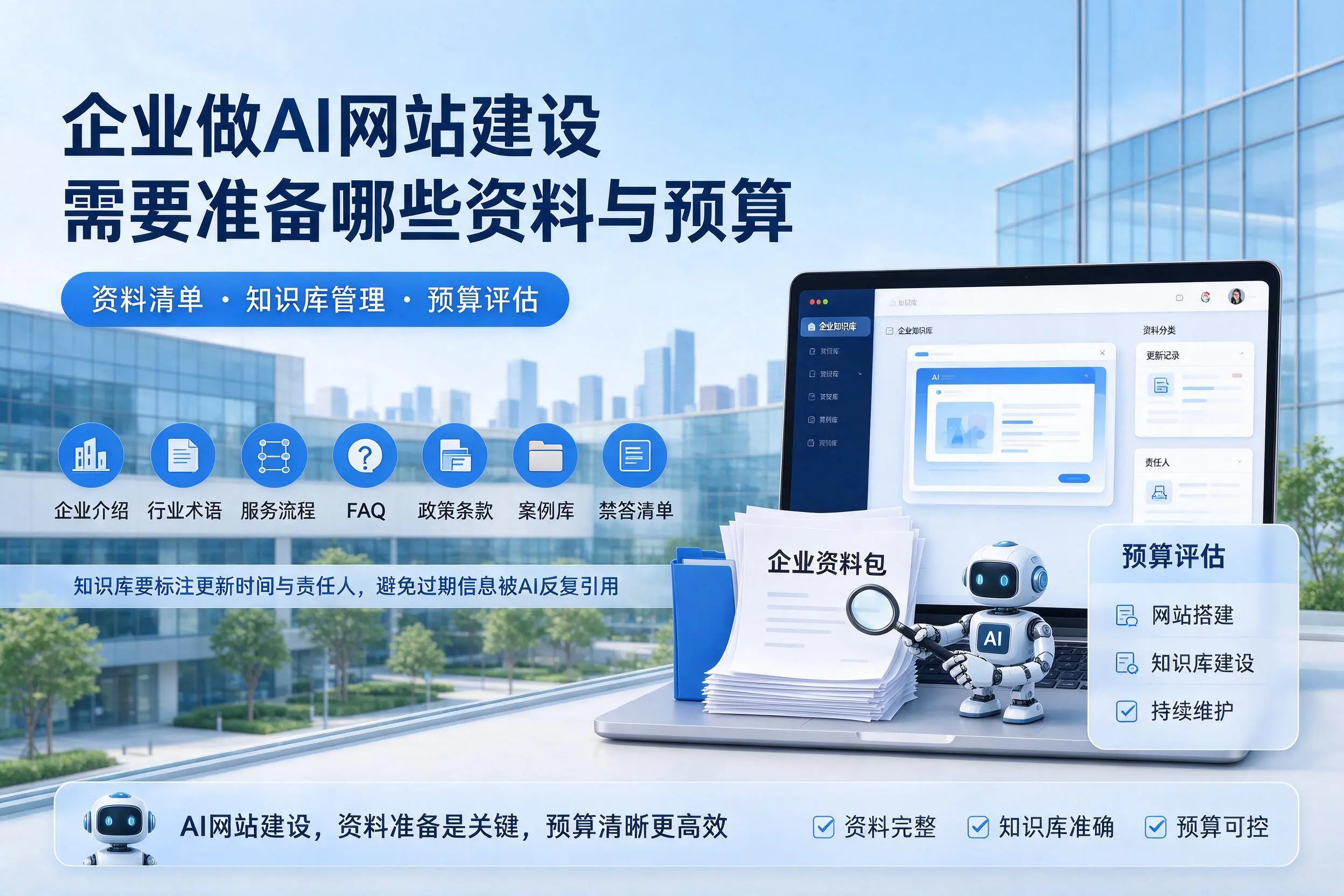 衢州企业做AI网站建设需要准备哪些资料与预算
