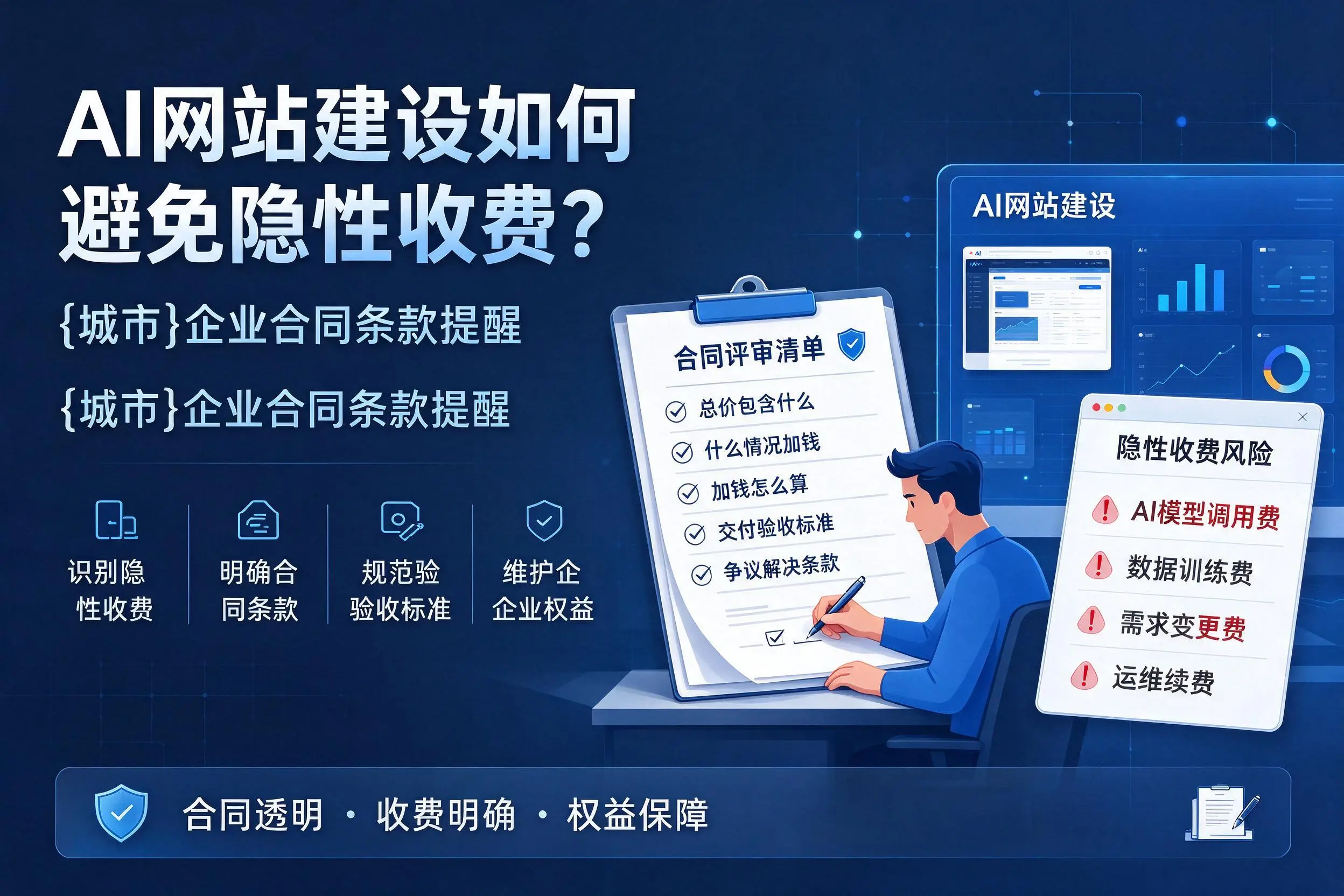AI网站建设如何避免隐性收费?衢州企业合同条款提醒