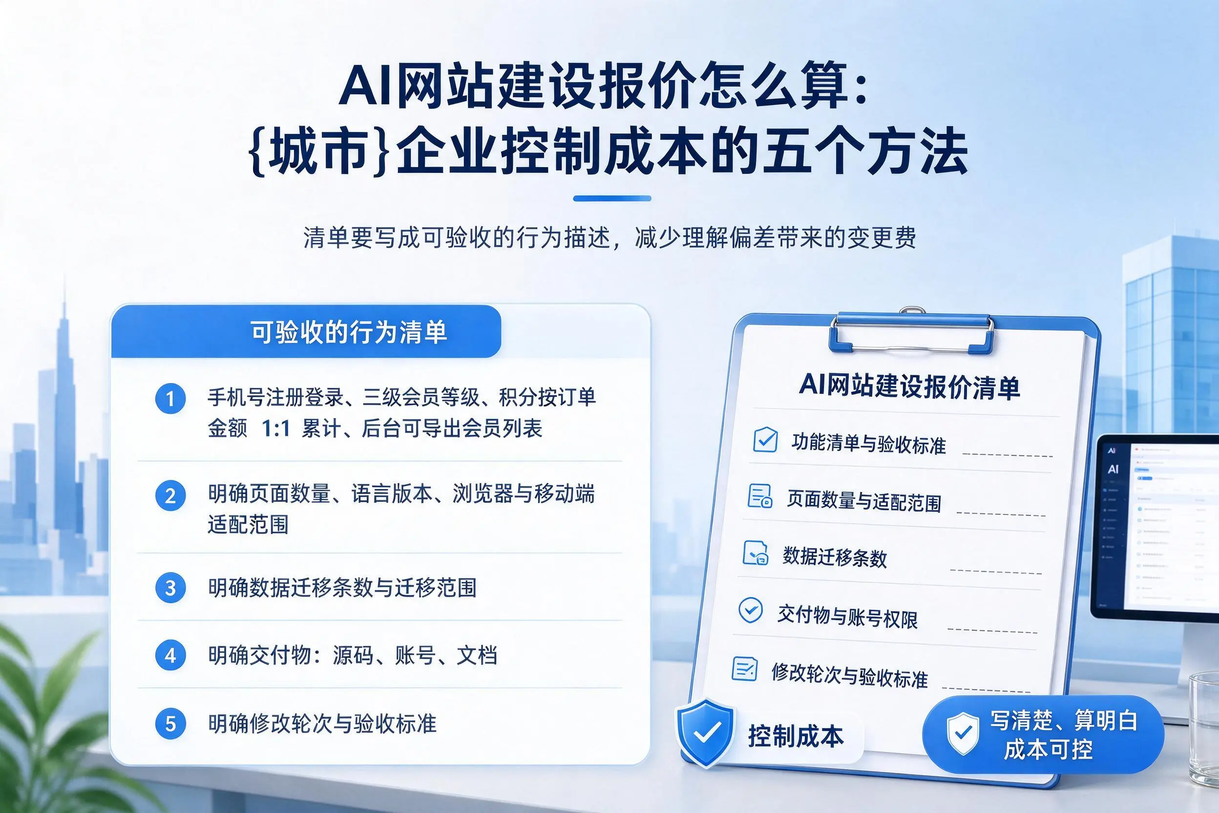AI网站建设报价怎么算：衢州企业控制成本的五个方法
