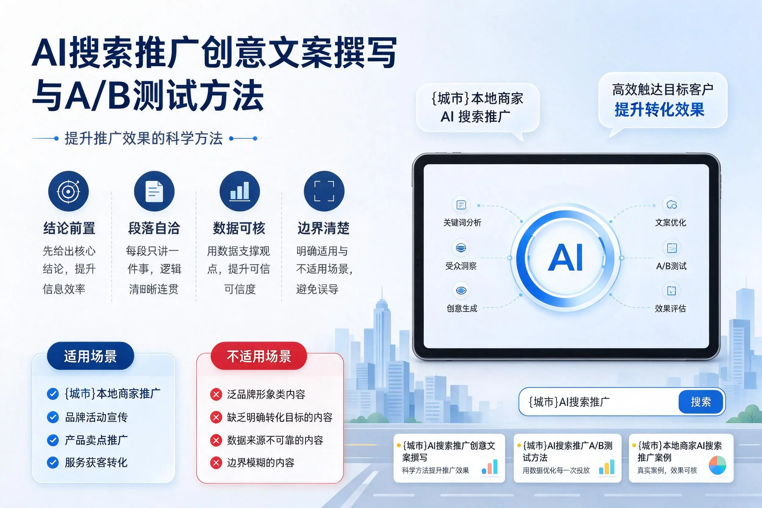 衢州AI搜索推广创意文案撰写与A/B测试方法
